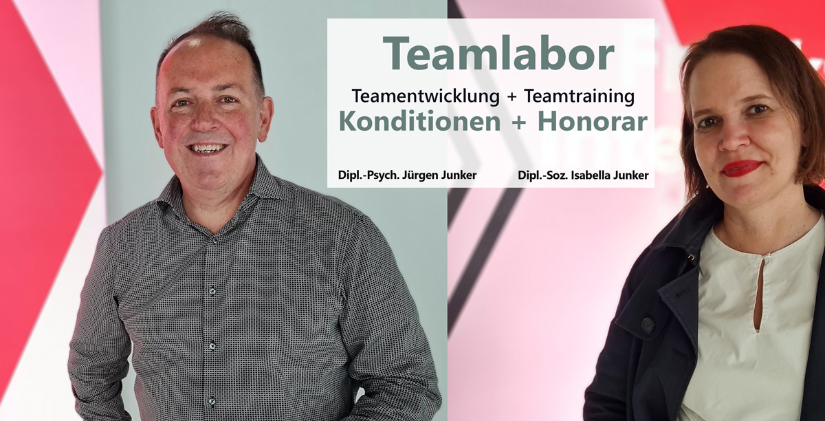 Teamlabor, Teamentwicklung, Teamtrainning, Teamworkshops, Workshops für Teams, Dipl.-Psych. Jürgen Junker und Dipl.-Soz. Isabella Junker MTO-Consulting, Mensch, Team, Organisation